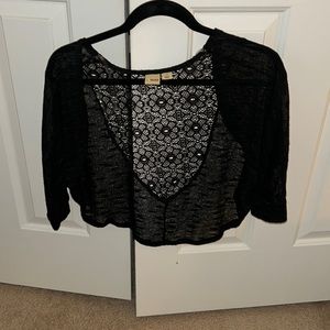 Black Laced Cardigan
